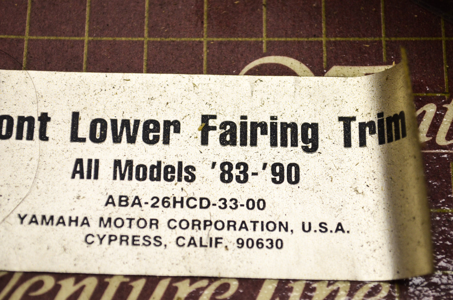 Venture Front Lower Fairing Trim NOS
