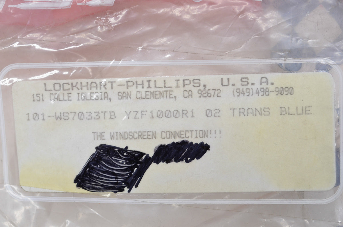 Lockhart Phillips YZF1000R1, 101-WS7033TB Translucent Blue Speedscreen 2002 Yamaha YZF1000 R1