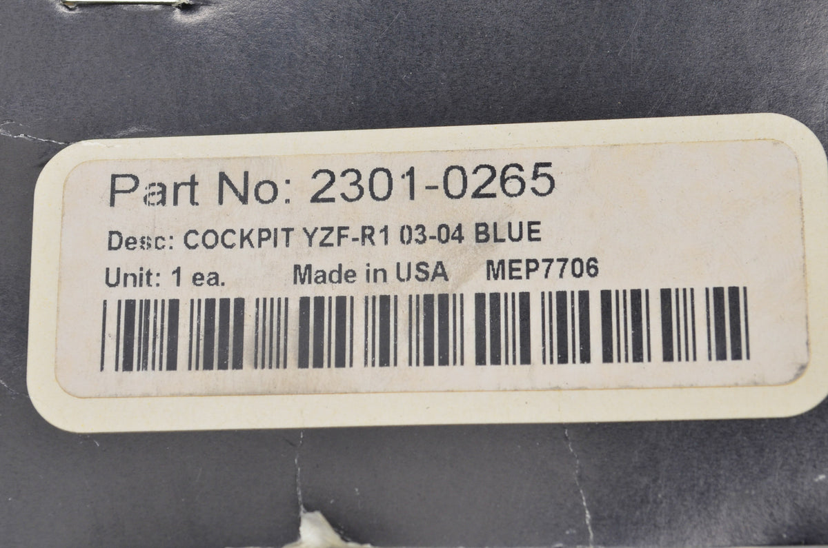 Memphis Shades 2301-0265 Blue/Clear Windscreen NOS