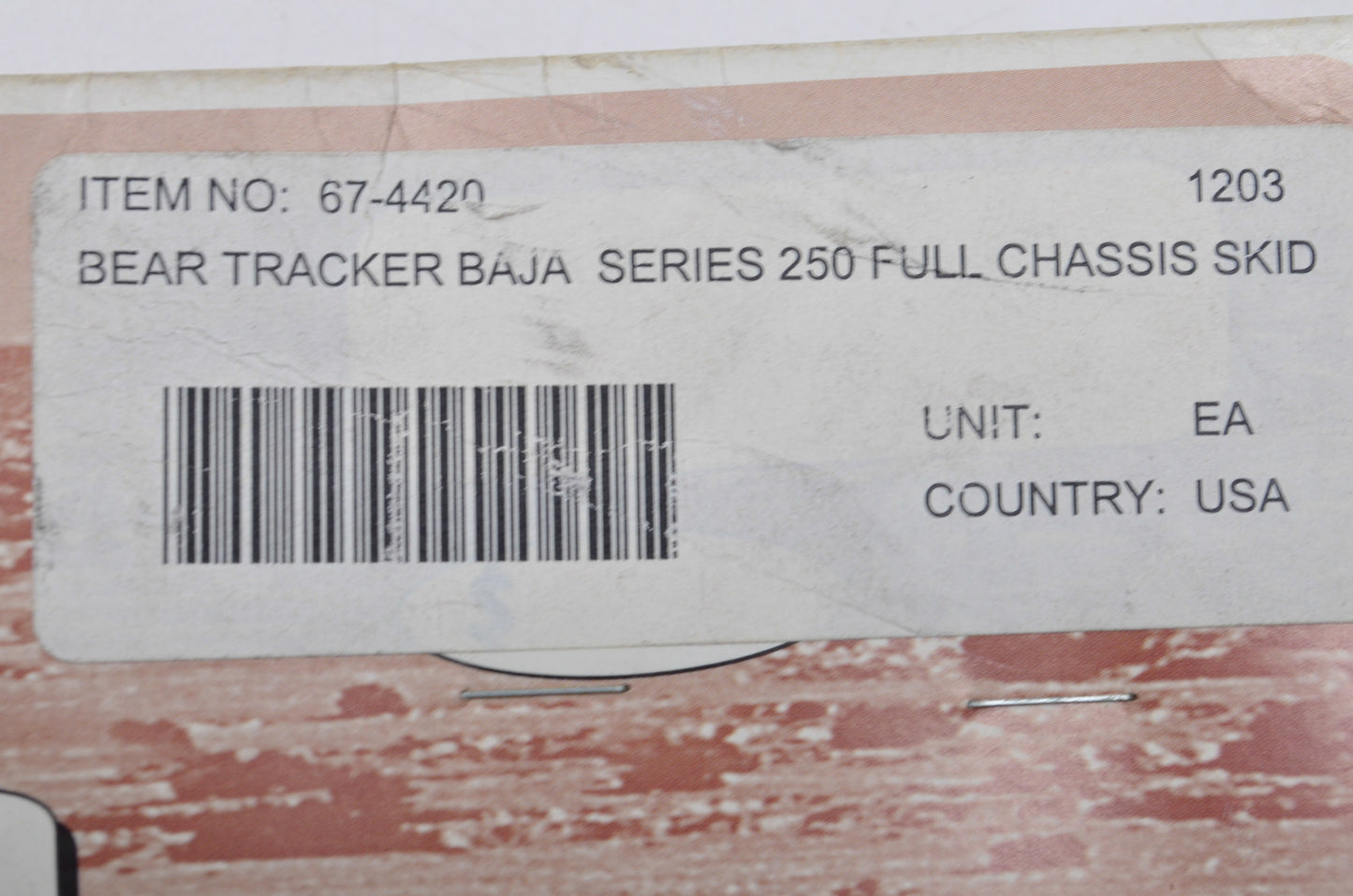 DG 67-4420 Full Chassis Skid Plate Kit NOS