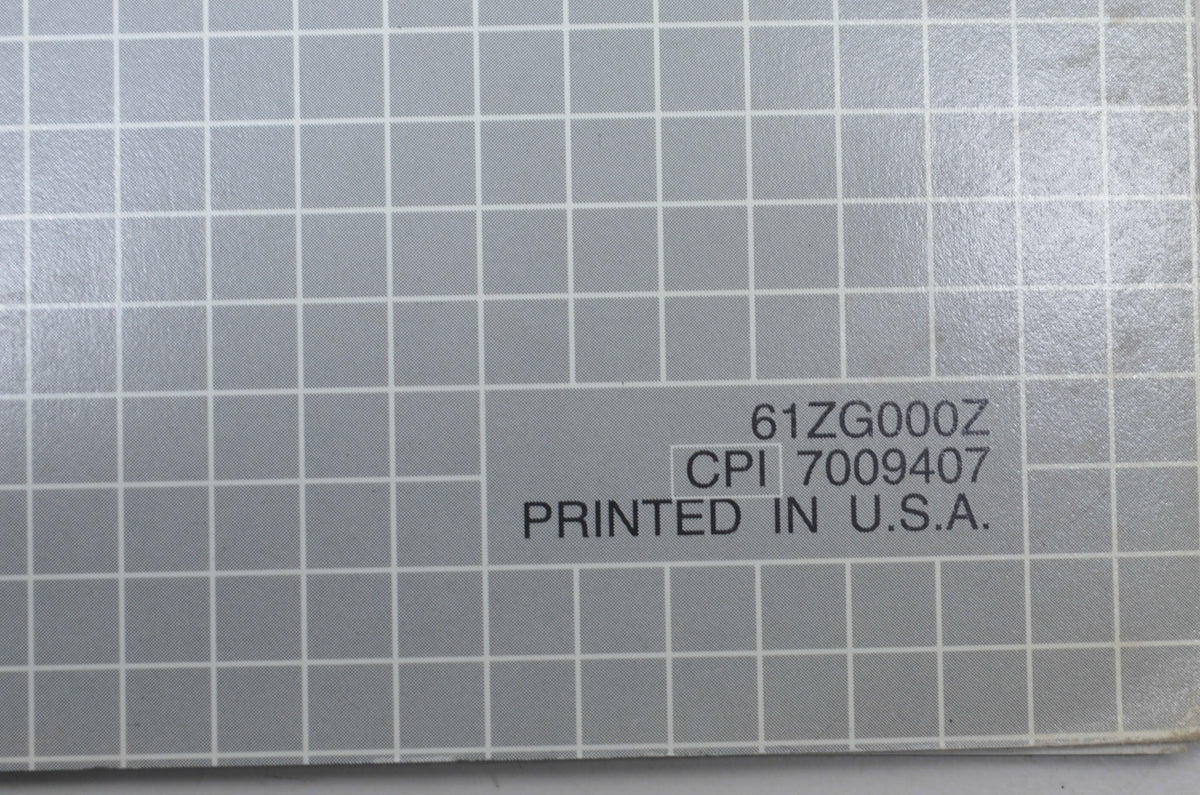 OEM Honda 61ZG000Z Shop Manual G100K2 Supplement NOS