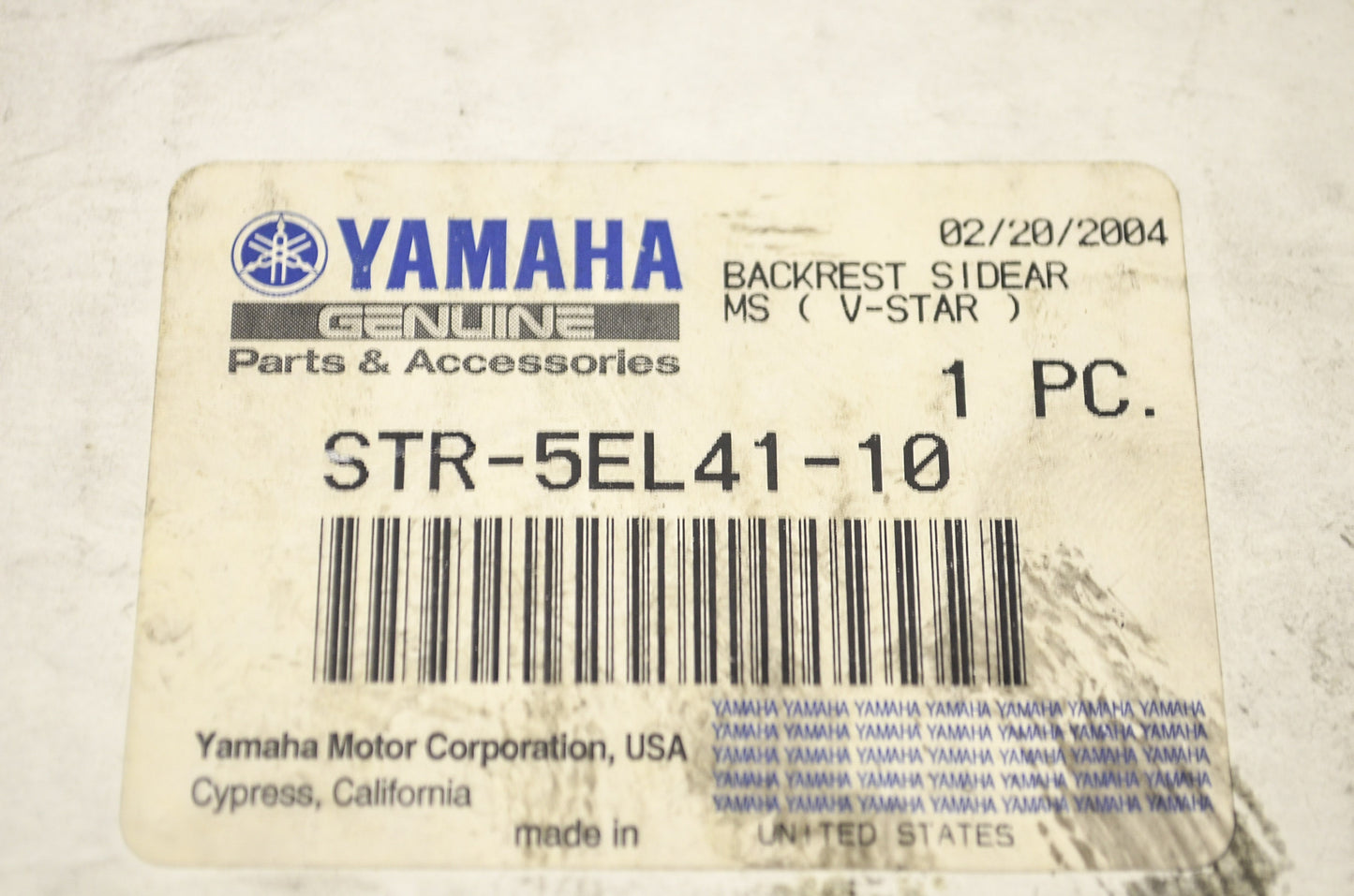 OEM Yamaha STR-5EL41-10-00 Side Arms Backrest NOS