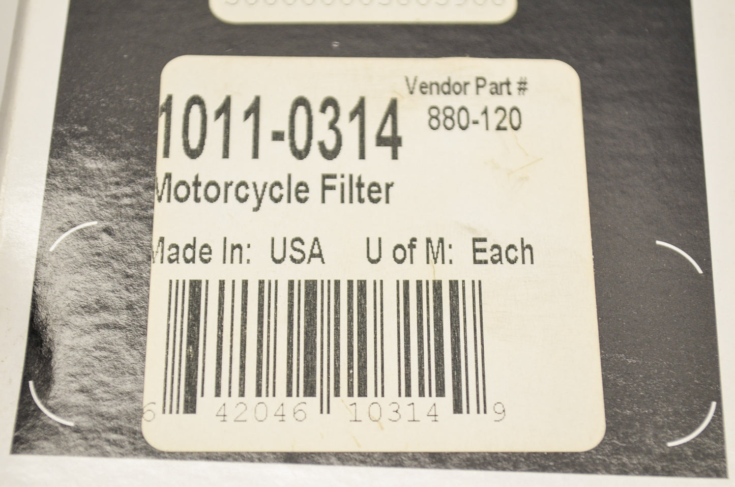 Drag Specialties 1011-0314, 880-120 Air Filter NOS