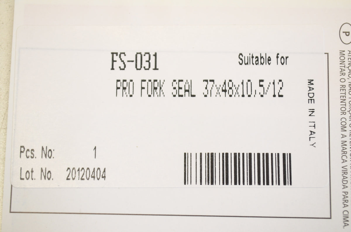 Parts Unlimited FS-031 Fork Seals Qty 2 NOS