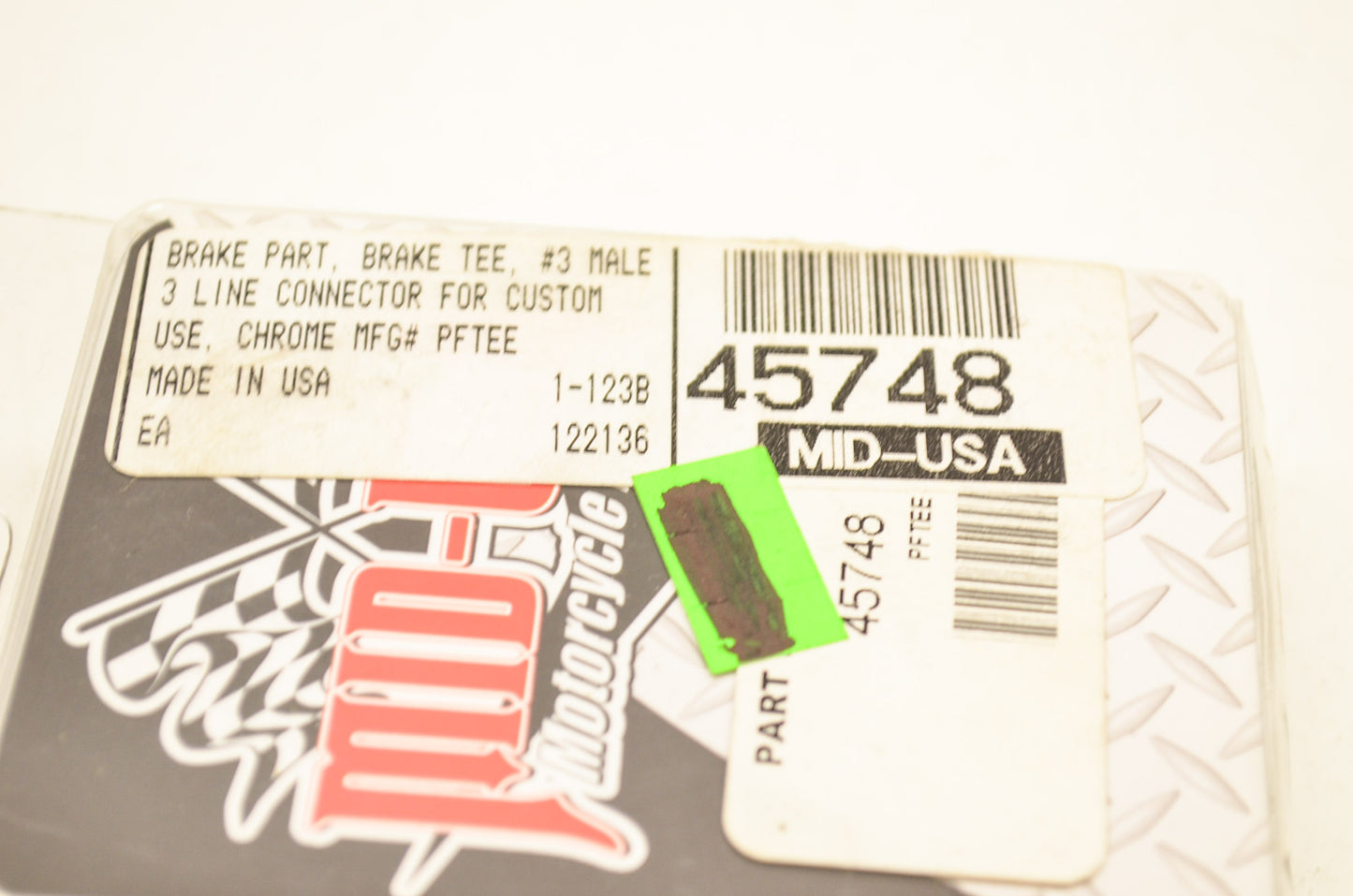 Mid-USA 45748, PFTEE Brake Tee Fitting 3 Line Connector NOS