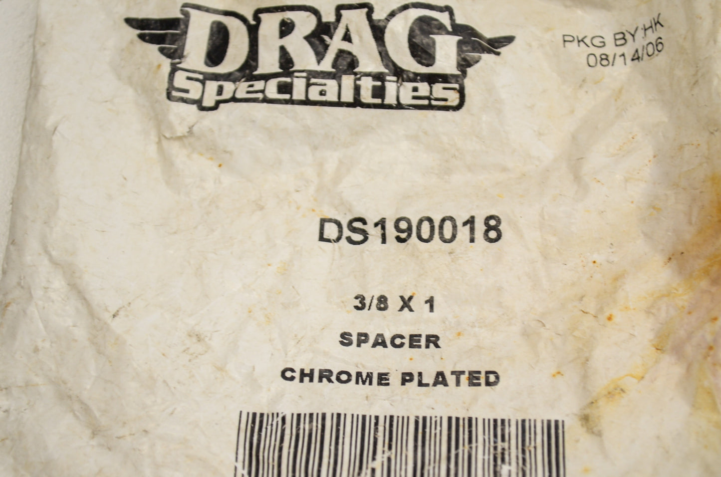 New Drag Specialties Chrome Plated Spacer 3/8 x 1 QTY 5 NOS