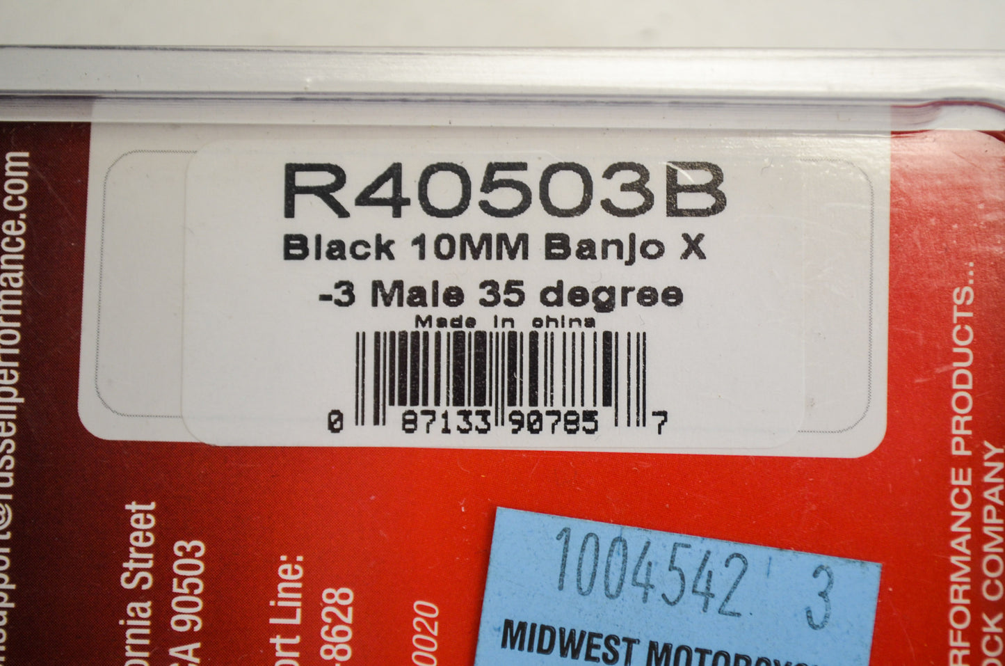 New Russell Banjo Brake Adapter 10mm 35 Deg NOS