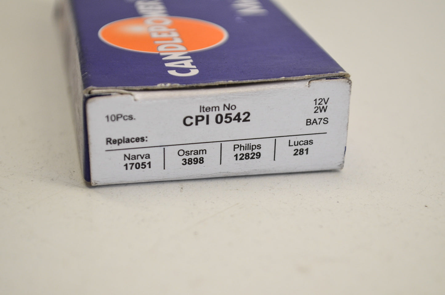 New Candlepower Bulb 12V 2W QTY 10 NOS