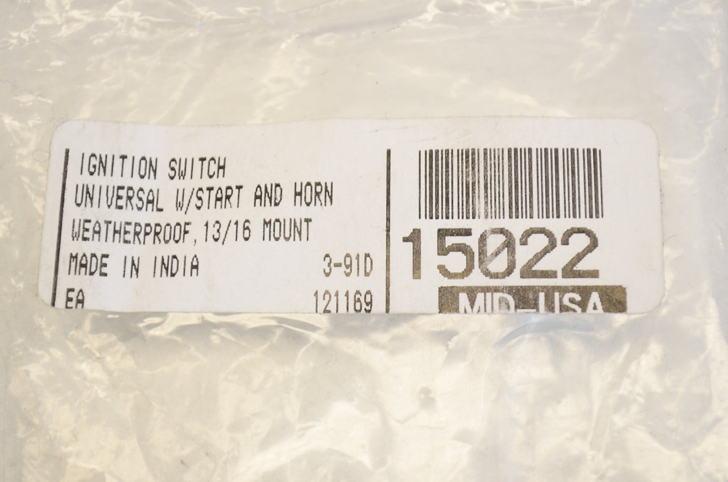 New Mid USA Weatherproof Ignition Switch Kit w/ Start & Horn NOS