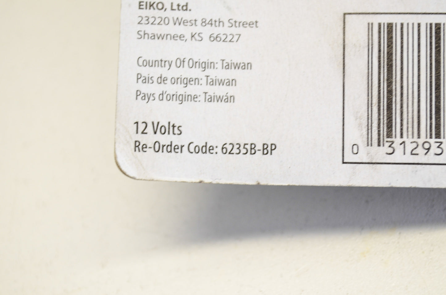 New Eiko Headlight Bulb 12V 35W NOS