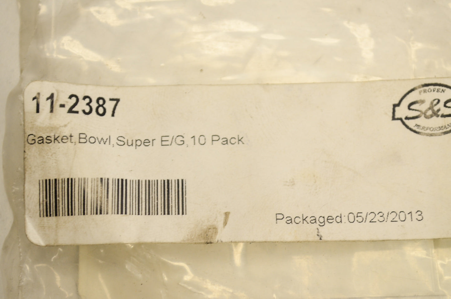 S&S 11-2387, 499136 Carburetor Bowl Gasket NOS