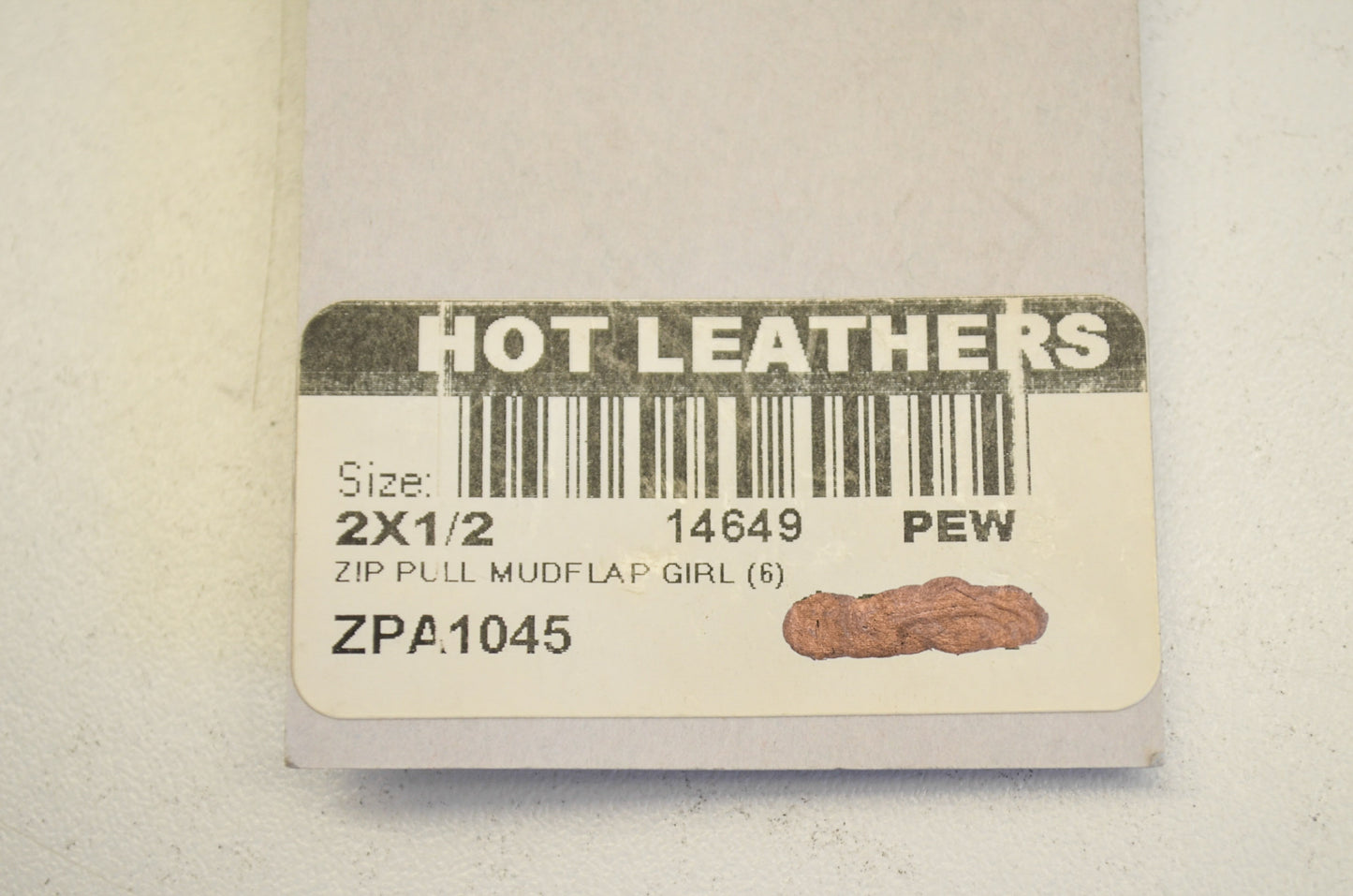 New Hot Leathers Mudflap Girl Zipper Pull NOS