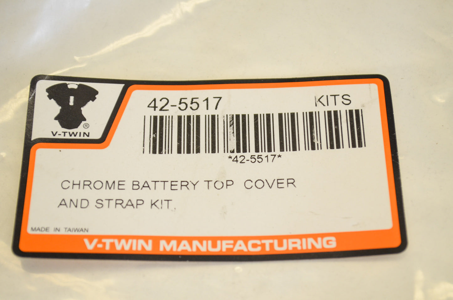 New V-Twin Battery Top Cover & Strap Kit NOS