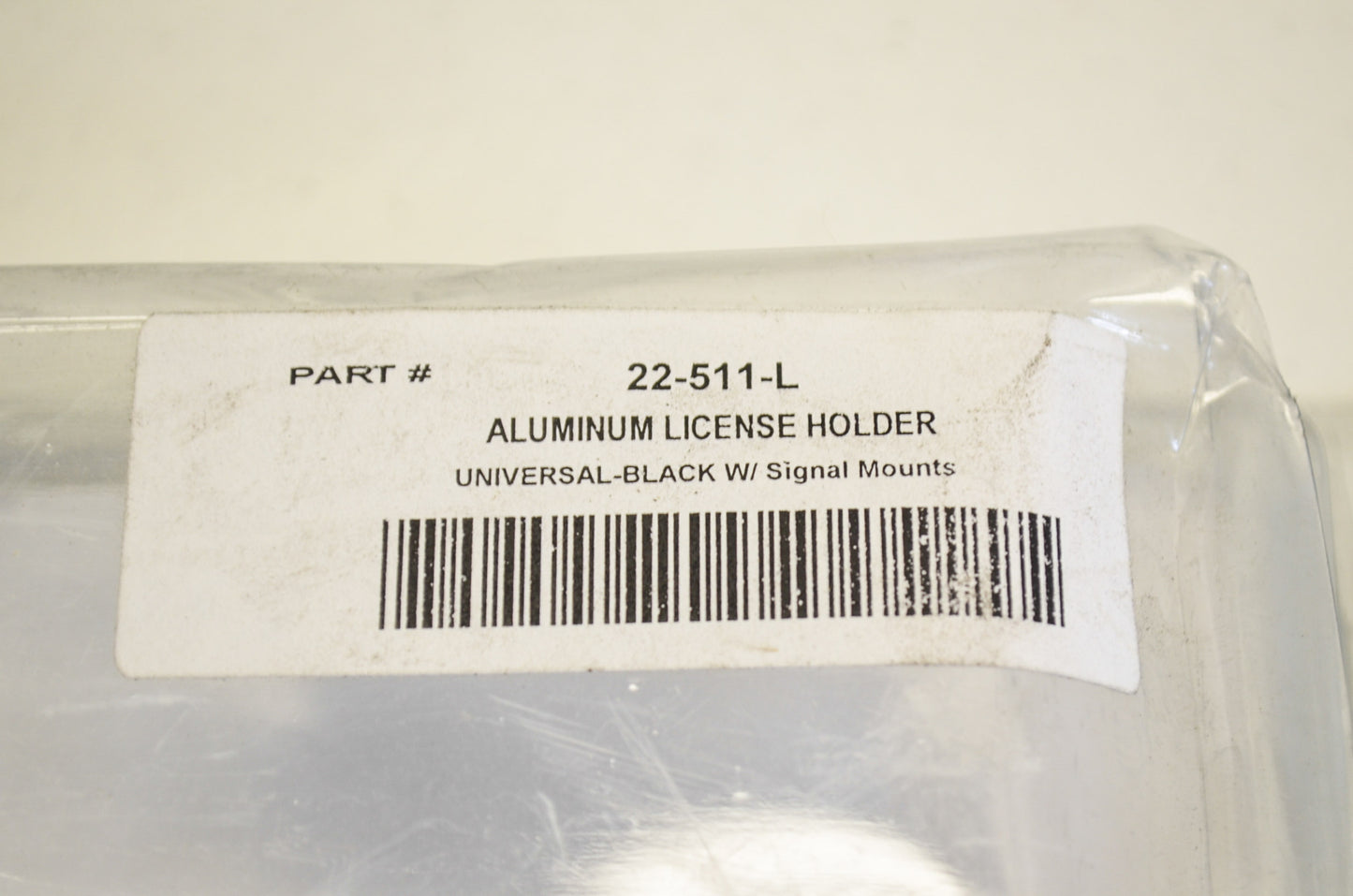 License Plate Holder Turn Signal Mount Black NOS