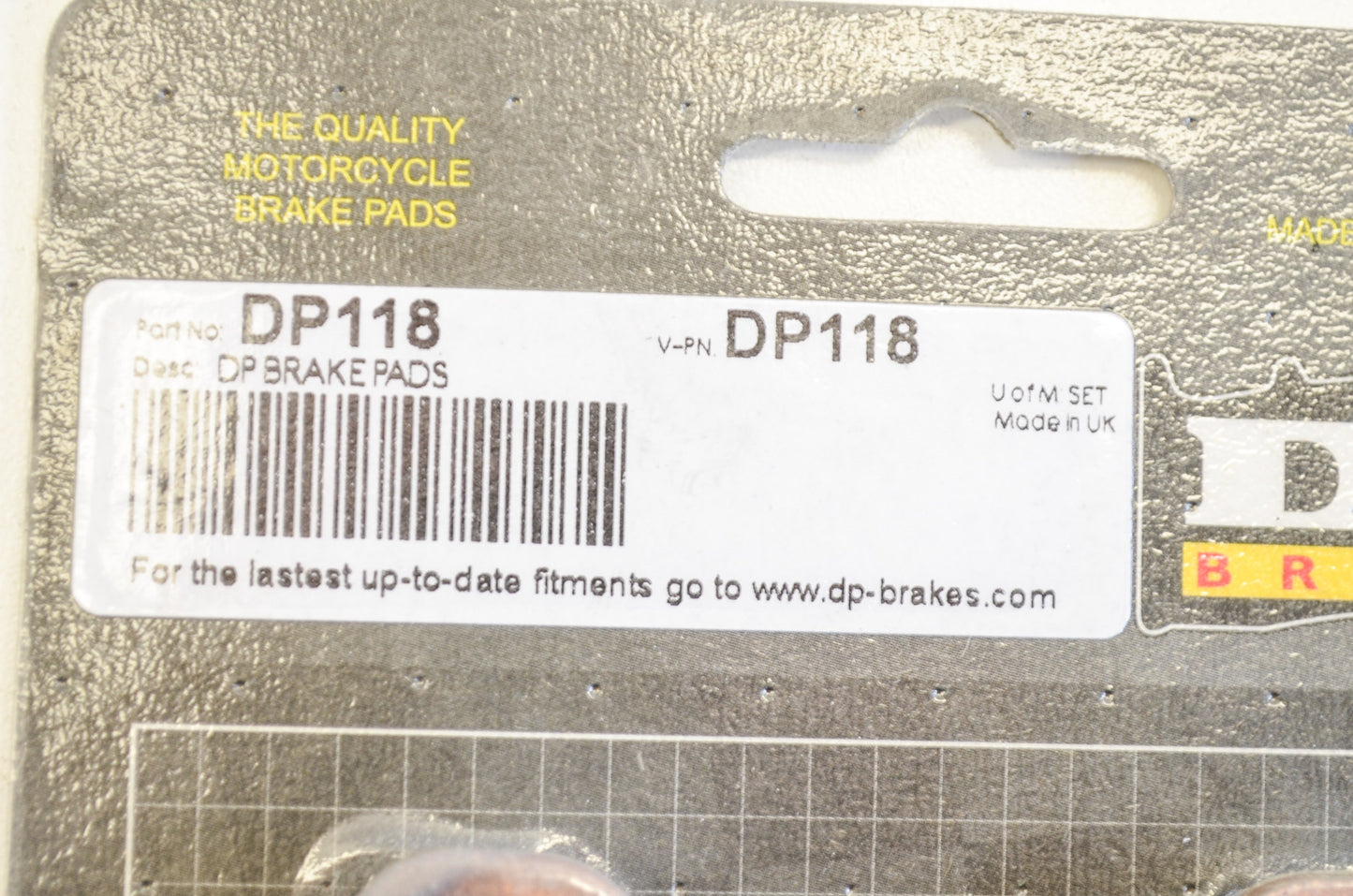DP Brakes DP118 Brake Pad QTY 2 NOS