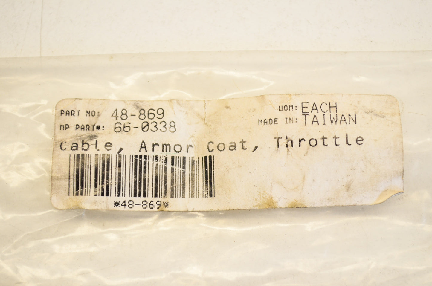 Motion Pro 66-0338, 48-869 Armor Coat Throttle Cable NOS