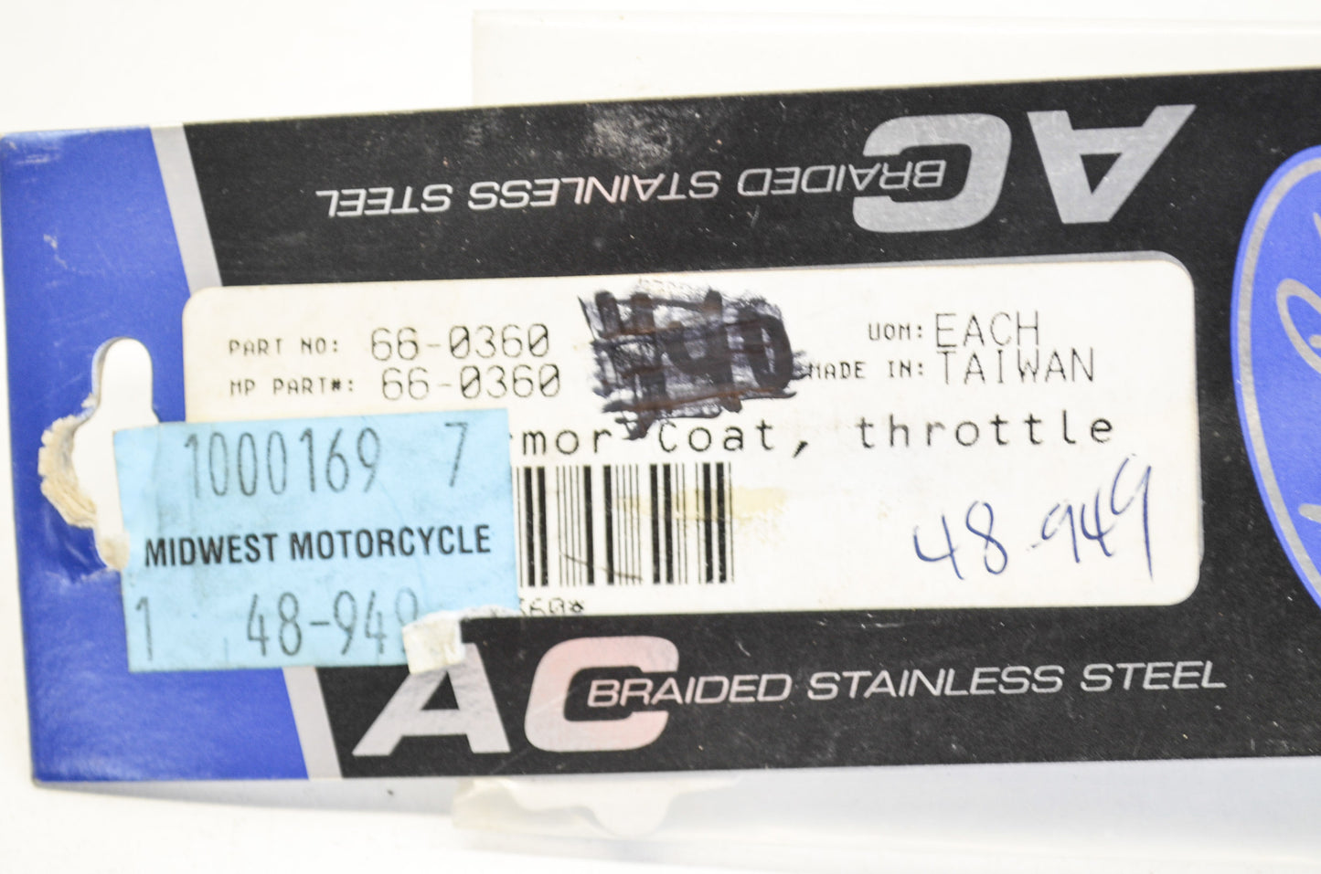 New Motion Pro Armor Coat Throttle Cable NOS