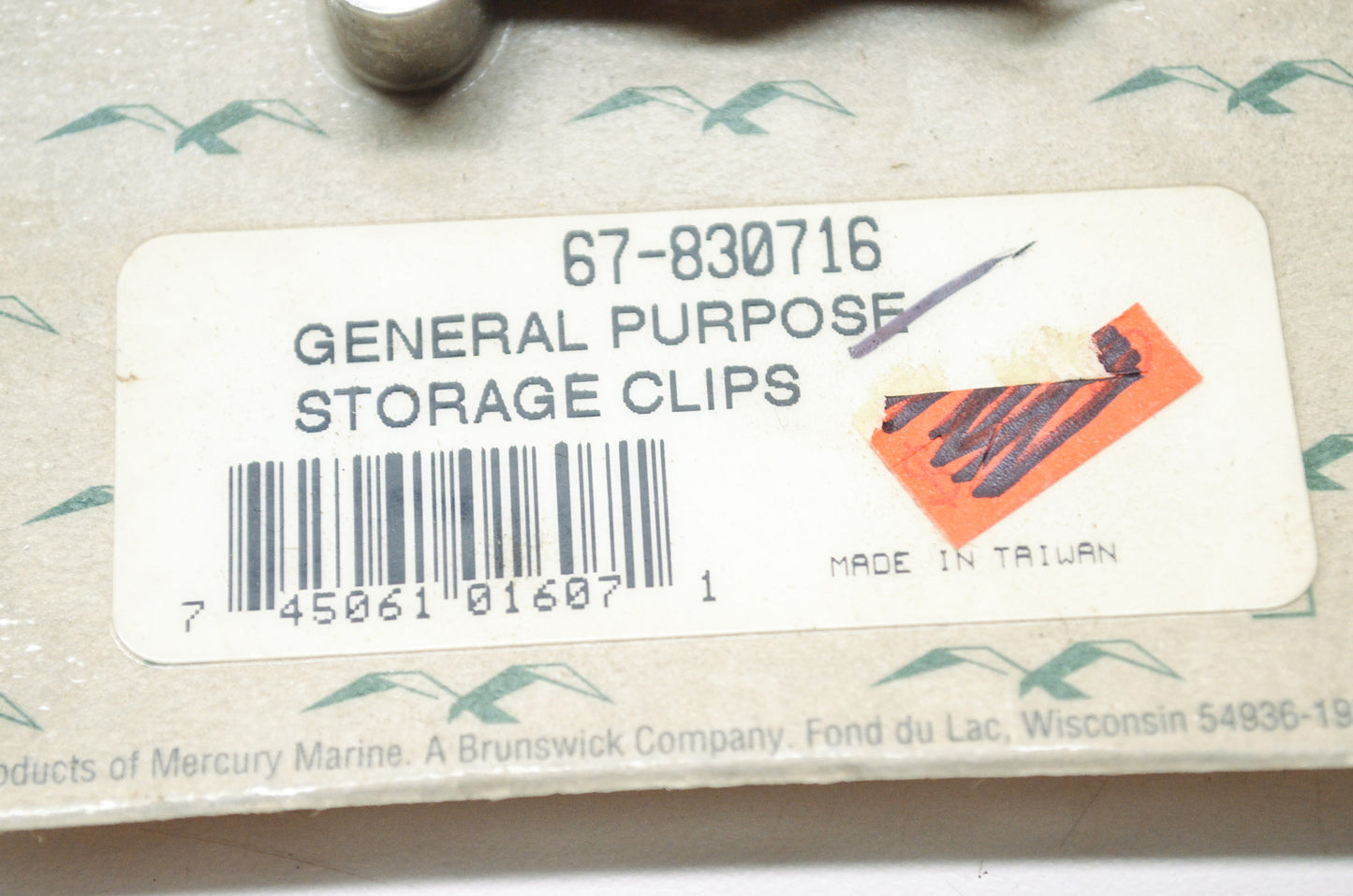 Quicksilver Mercury Marine General Purpose Storage Clips Qty 4 NOS