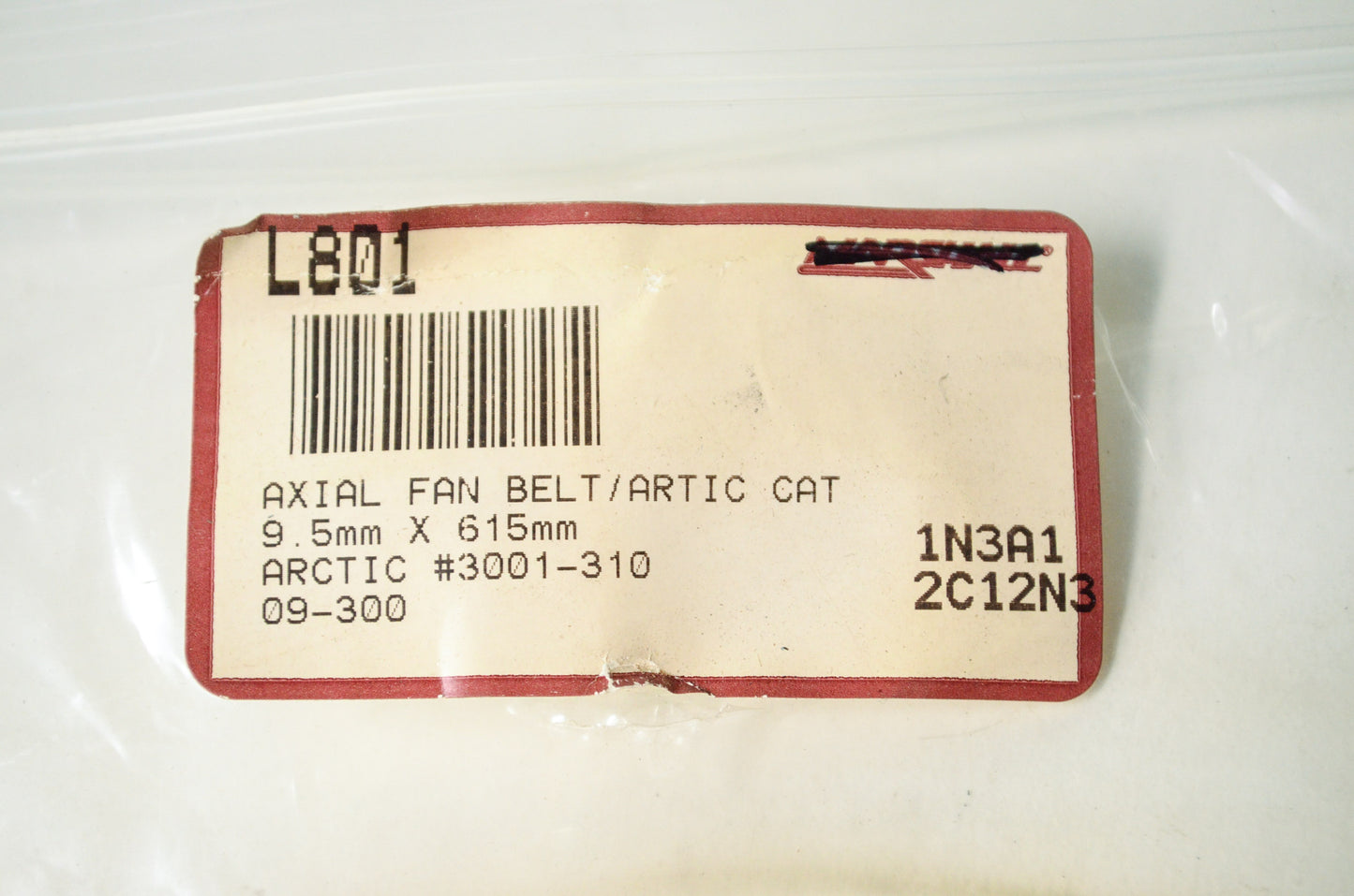 New Marshall Axial Fan Belt Arctic Cat 9.5mm x 615mm NOS