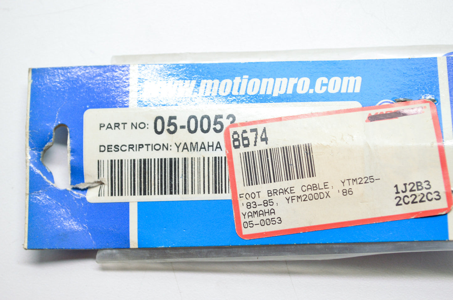 New Motion Pro Foot Brake Cable Yamaha 83-85 YTM225 86 YFM200DX NOS