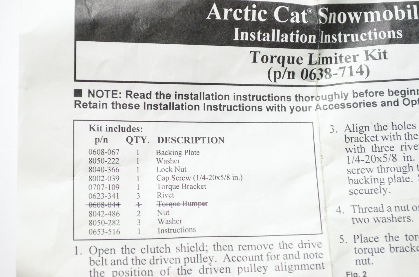 Torque Limiter Kit NOS