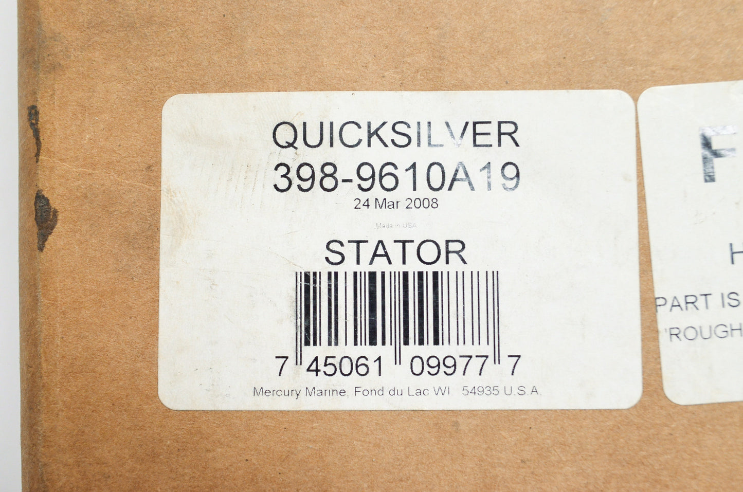 New OEM Quicksilver Mercury Marine Stator NOS