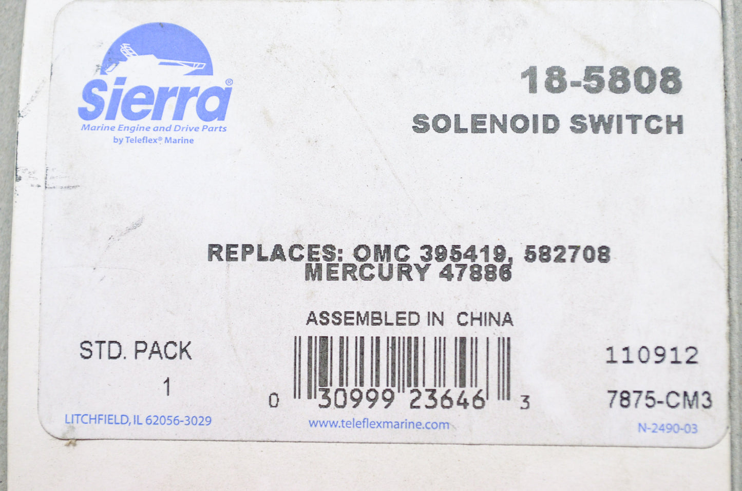 New Sierra Solenoid Switch NOS
