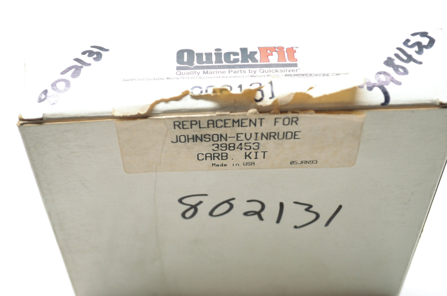 New OEM QuickFit Quicksilver Mercury Marine Carburetor Kit NOS