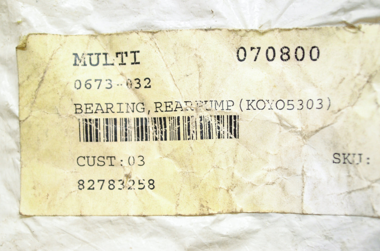 OEM Arctic Cat 0673-032 Koyo 5303 Rear Pump Bearing NOS