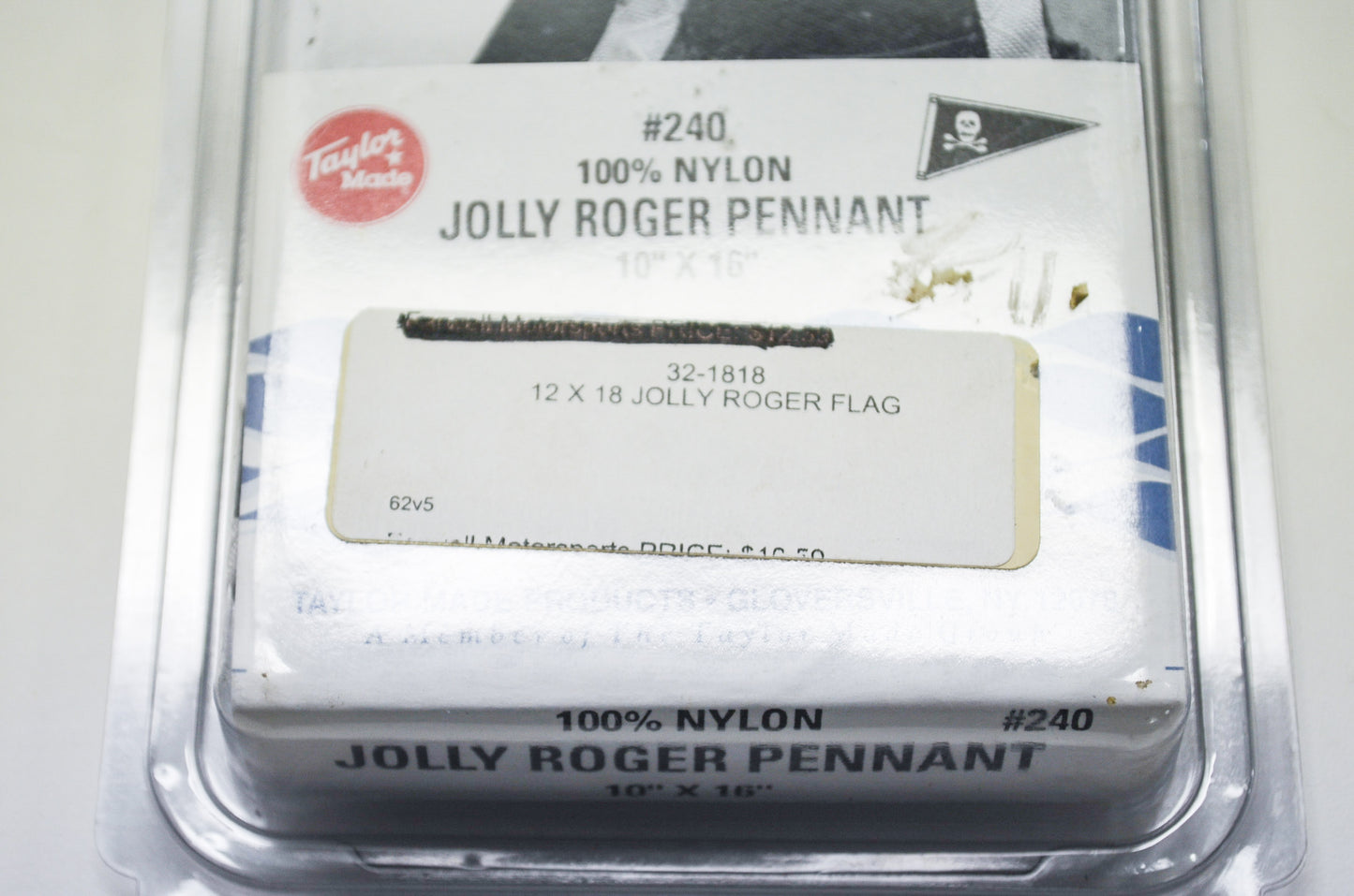 100% Nylon Jolly Roger Penant 10' x 16' NOS