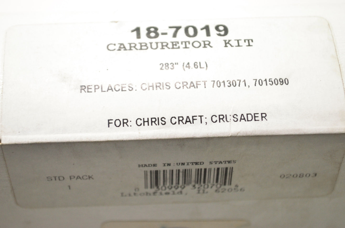 New Sierra Carburetor Kit Chris Craft Crusader NOS