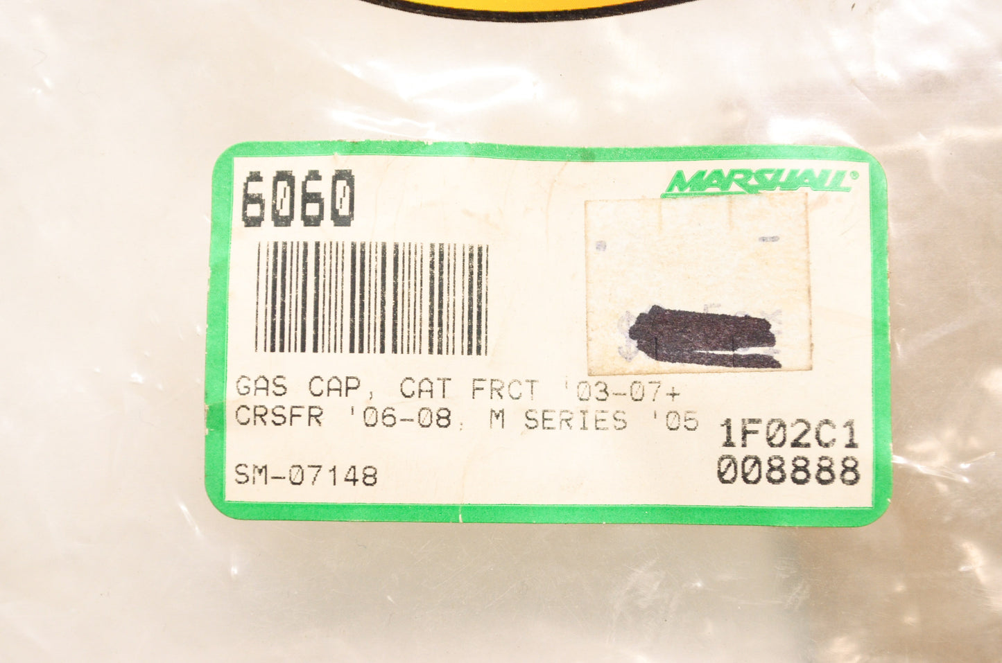 SPI SM-07148, 6060 Gas Cap 03-07 FRCT 06-08 CRSFR 05 M Series NOS