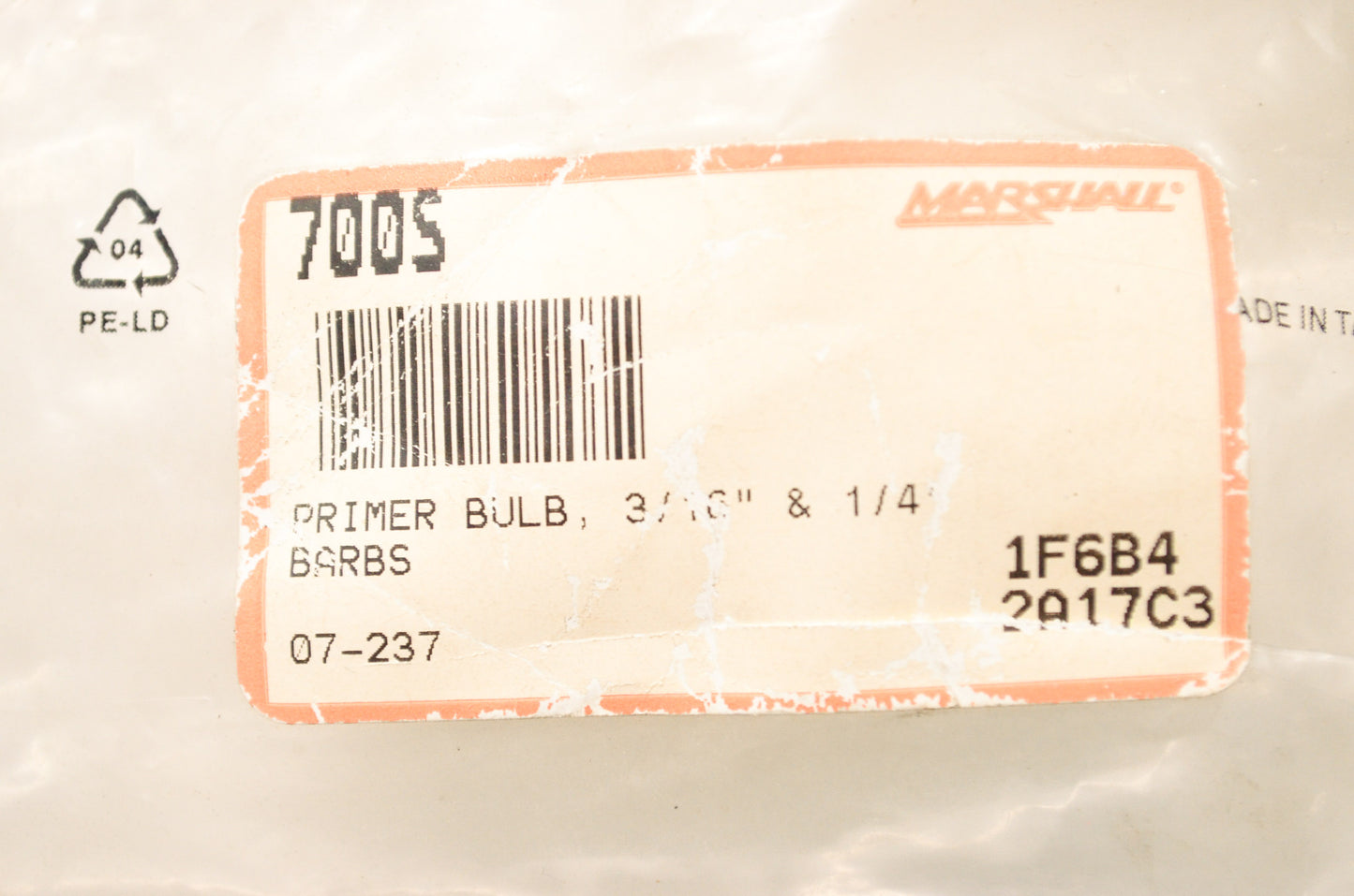 New SPI Primer Bulb 3/16' & 1/4' NOS