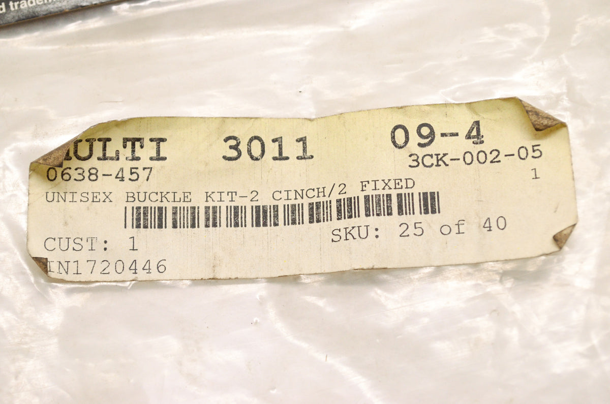 OEM Arctic Cat 0638-457 Unisex Buckle Kit 2 Cinch / 2 Fixed NOS