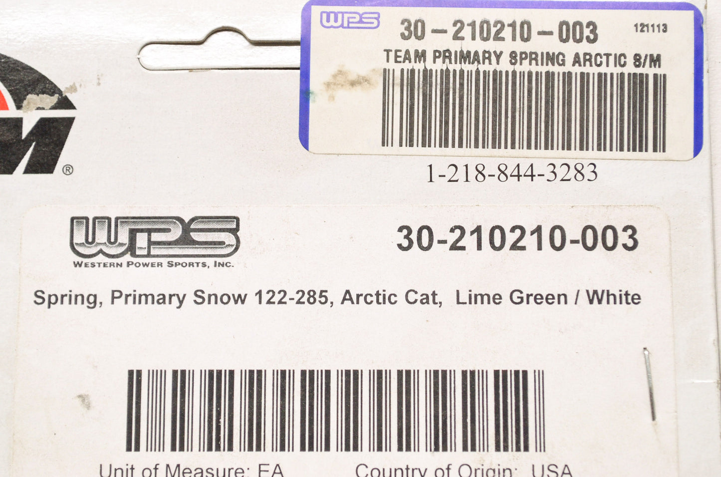 Team 30-210210-003, 122-285 Primary Spring Snow Arctic Cat Lime Green White NOS