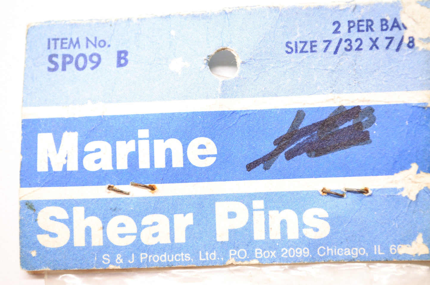 Marine Shear Pins 7/32 x 7/8 Qty 2 NOS