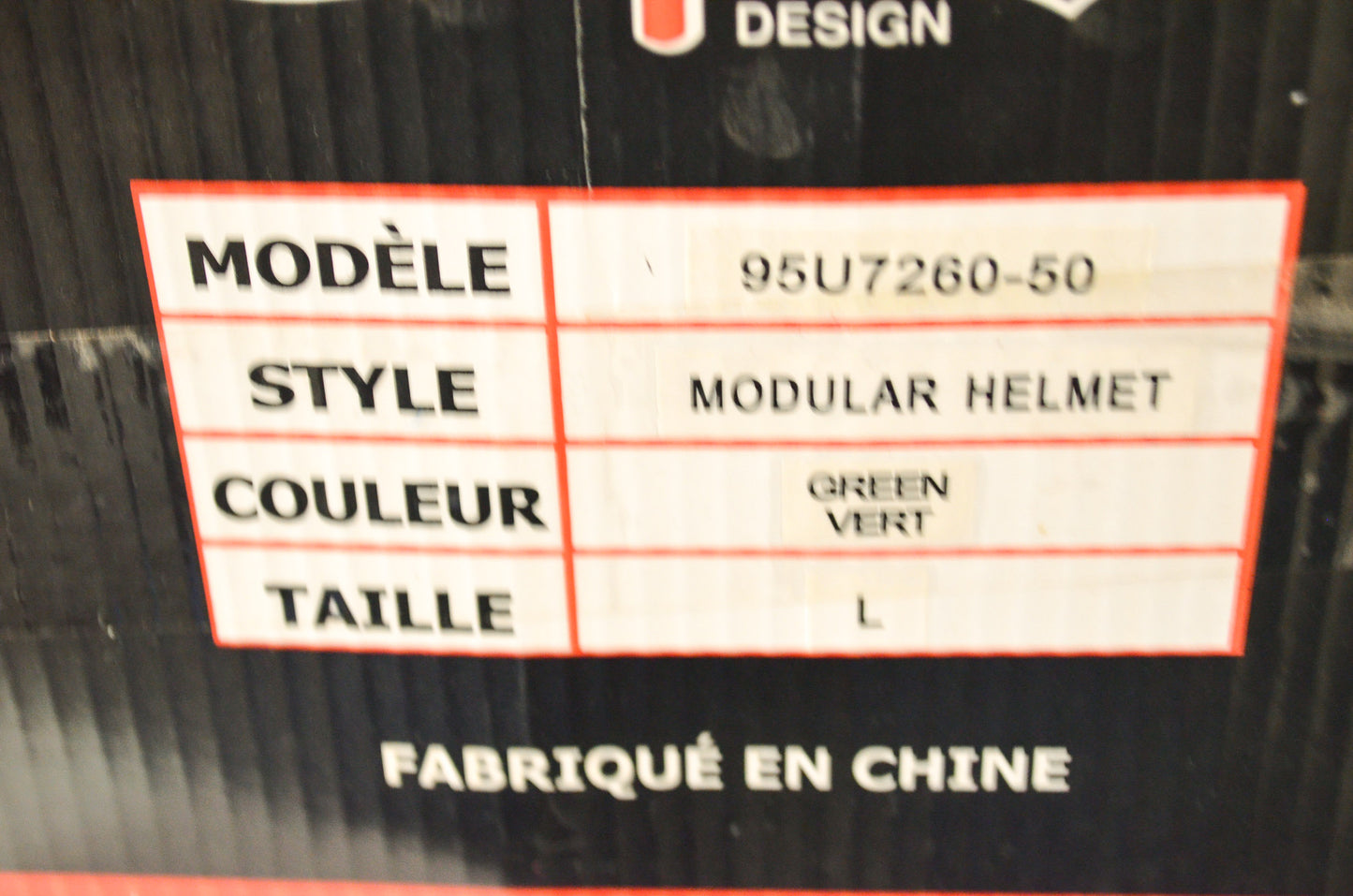 Green Modular Helmet Size Large NOS