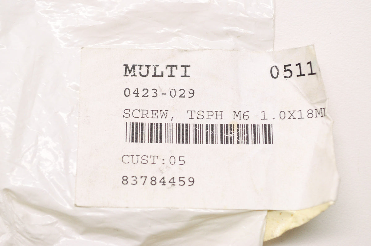 OEM Arctic Cat 0423-029 Screw TSPH M6-1.0x18mm QTY 2 NOS