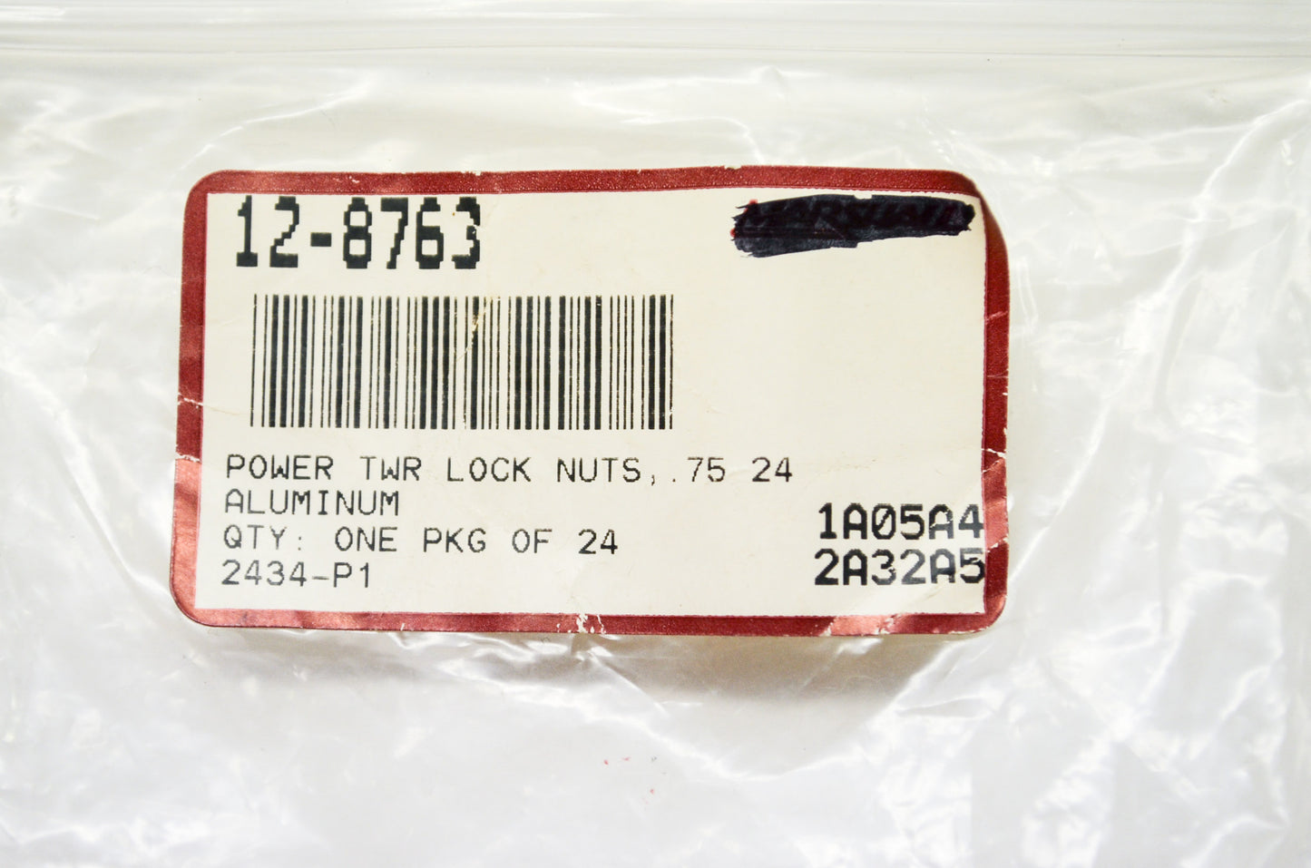 Power Tower Aluminum Lock Nuts .75' Qty 24 NOS