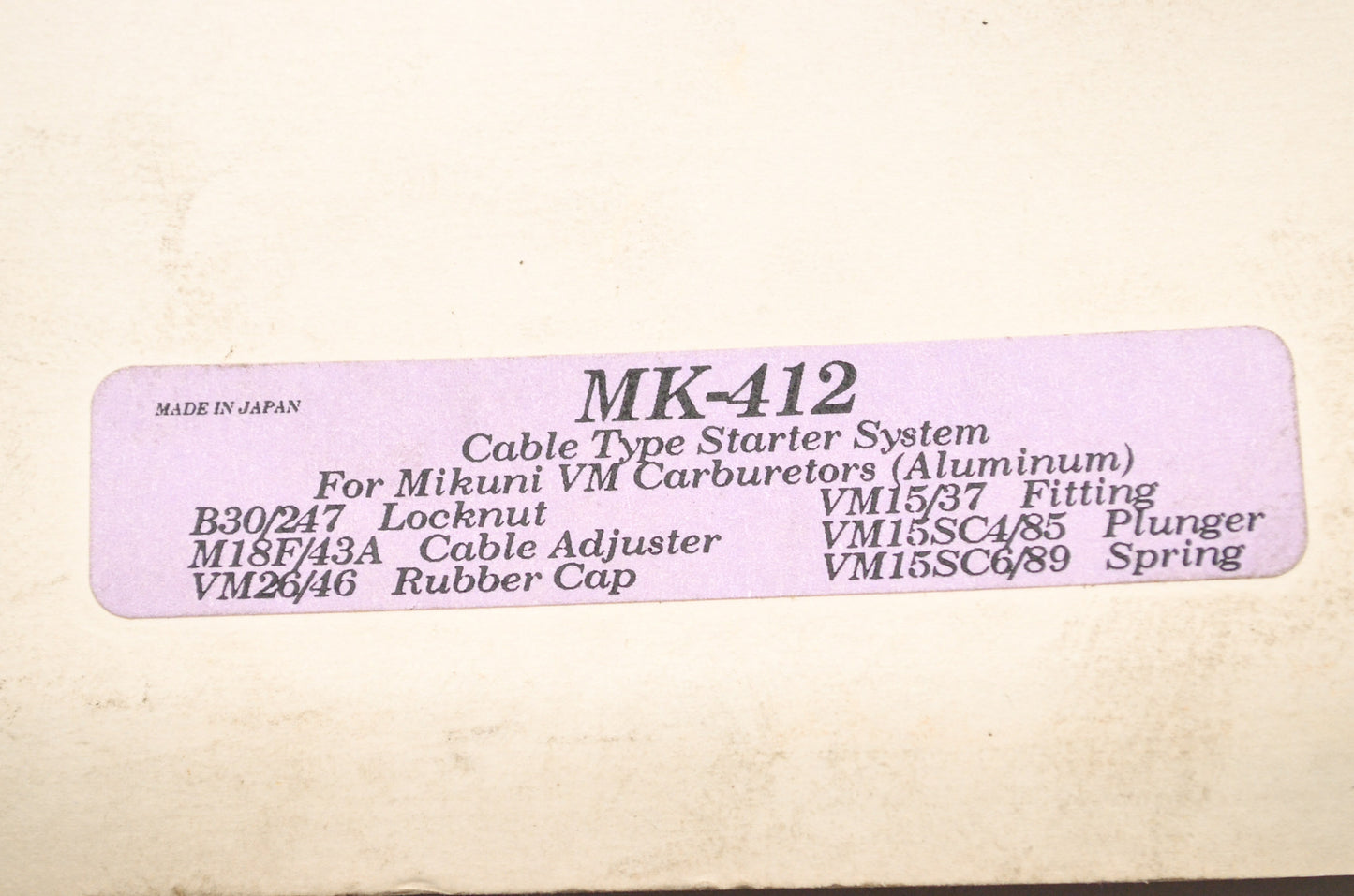 New Mikuni Cable Choke Kit Conversion Lever to Cable NOS