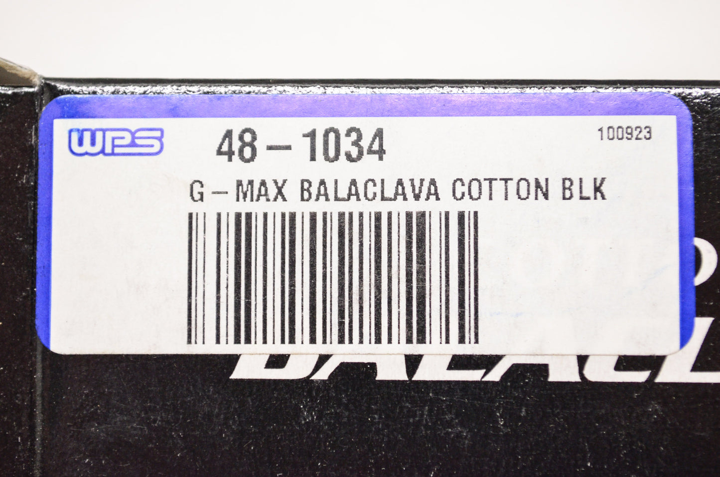 New G-Max Black Cotton Balaclava NOS