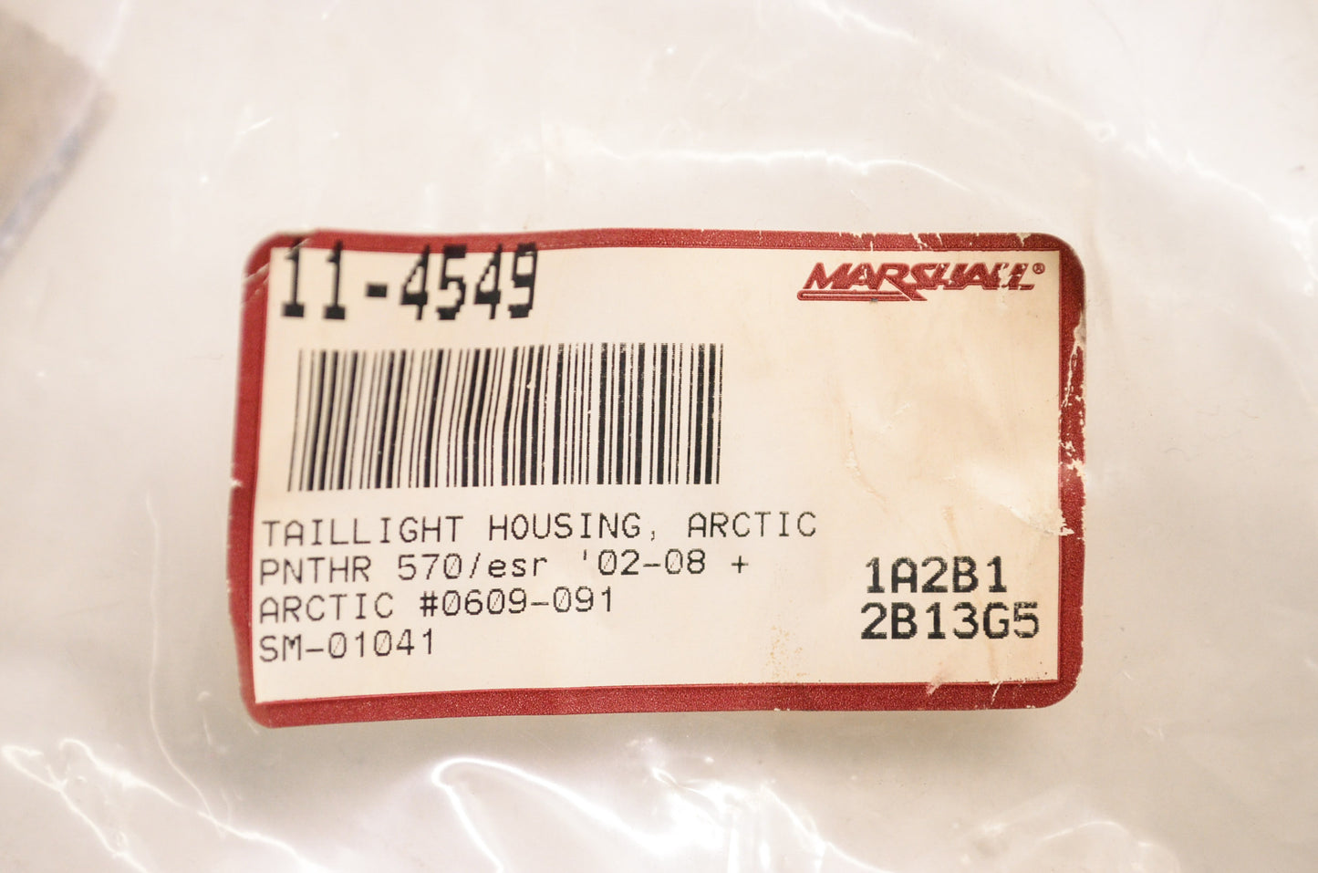 Marshall SM-01041, 11-4549, 0609-091 Tail Light Housing Arctic Cat 02-08 Panther 570 ESR NOS