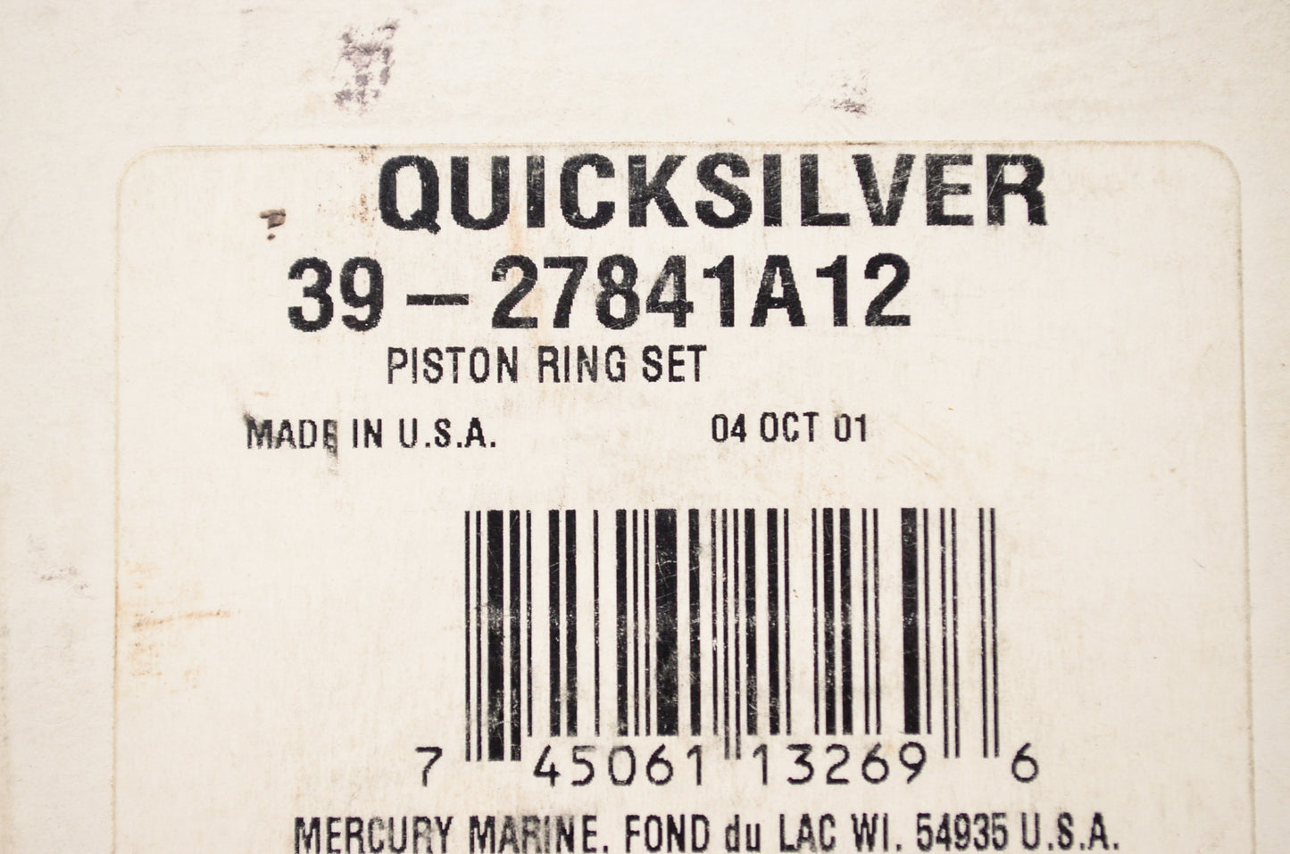 New OEM Quicksilver Piston Ring Set Qty 12 NOS