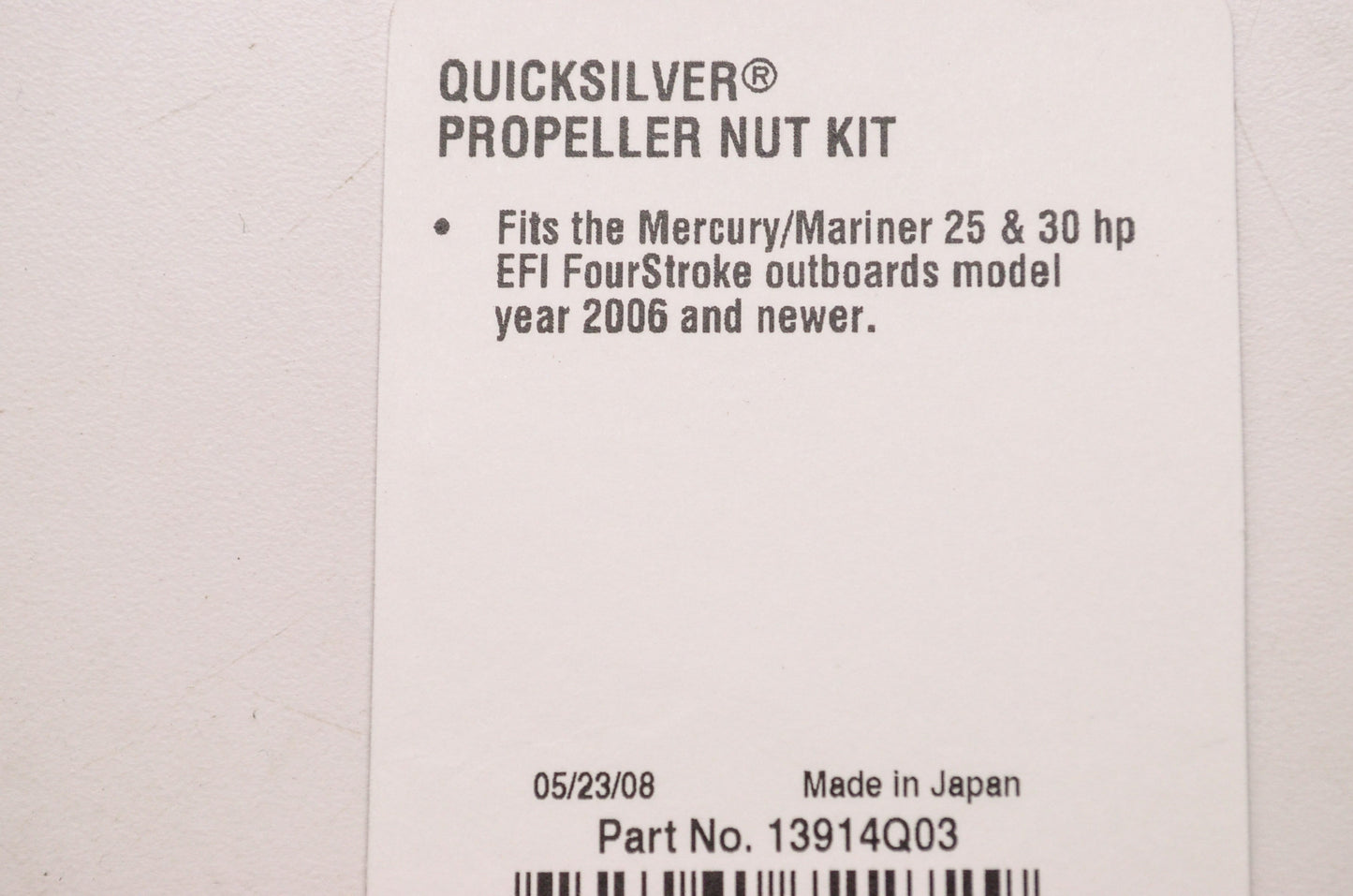 Mercury Marine Propeller Nut Kit NOS