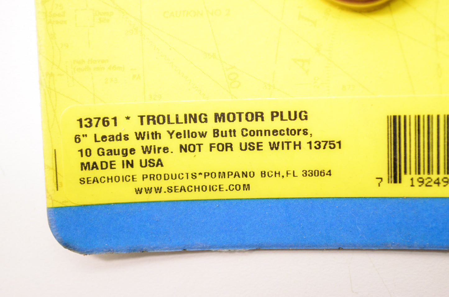 New Seachoice Products Trolling Motor Plug 6' Leads w/ Yellow Butt Connectors NO