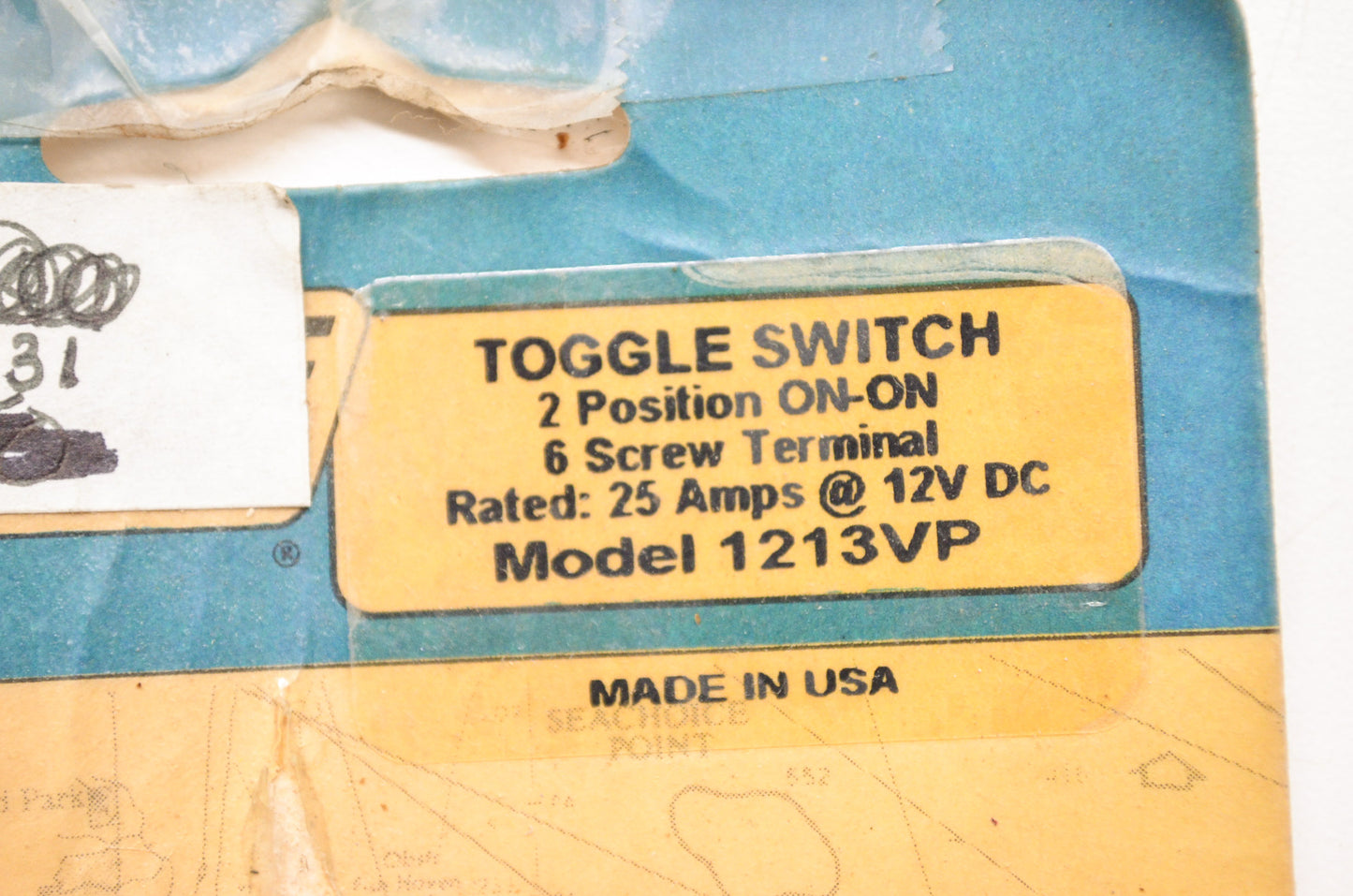 New Seachoice Products Toggle Switch 2 Position On-On 6 Screw Terminal 12 V DC 2