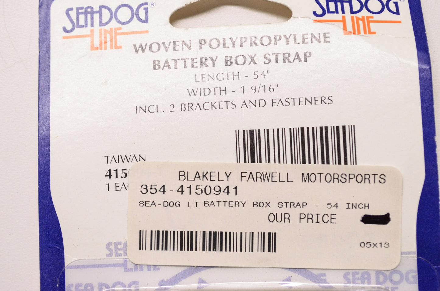 New Seadog Line Woven Polypropylene Battery Box Strap 54' L x 1-9/16' W NOS