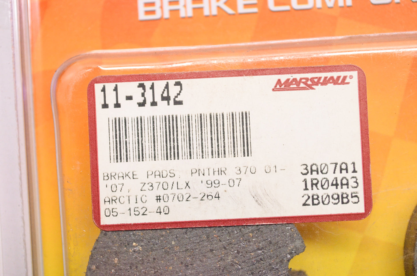 New SPI Semi Metallic Brake Pads 01-07 Panther 370 99-07 Z370 LX Qty 2 NOS