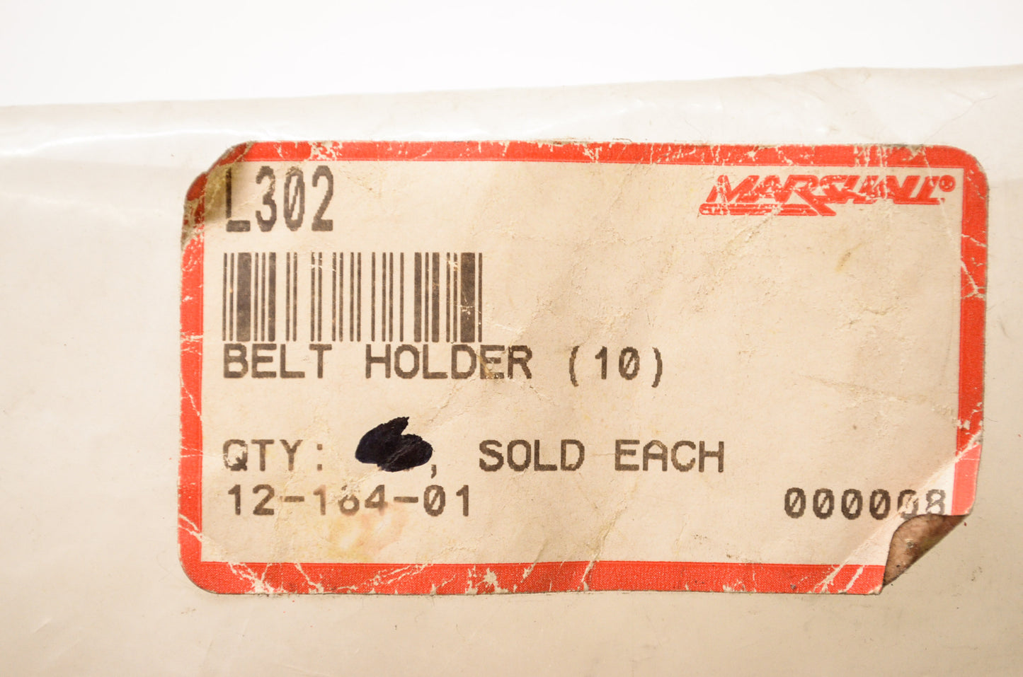 New Marshall Spare Drive Belt Holder NOS