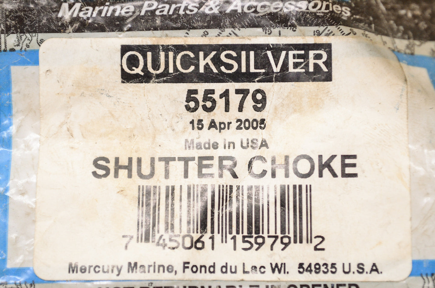Mercury Marine Shutter Choke NOS